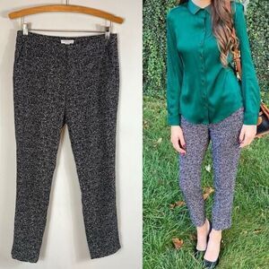 Katherine Barclay Montreal Slim Leg Pants Size US 4 Stretch Black Print Women's